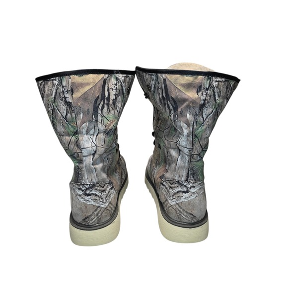 Browning Camo Fold Over Faux Fur Lined Lace Up Boots Womens 7.5 Camouflage - Picture 7 of 12